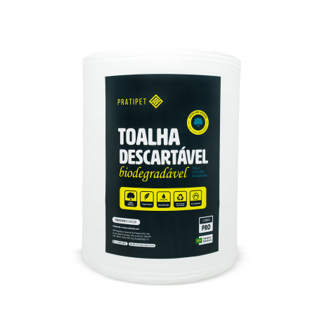 Toalha Descartável Pratipet – BIO Rolo: 30x50cm com 300 toalhas
