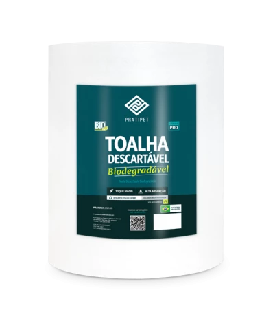 Toalha Descartável Pratipet – BIO Rolo: 30x50cm com 300 toalhas