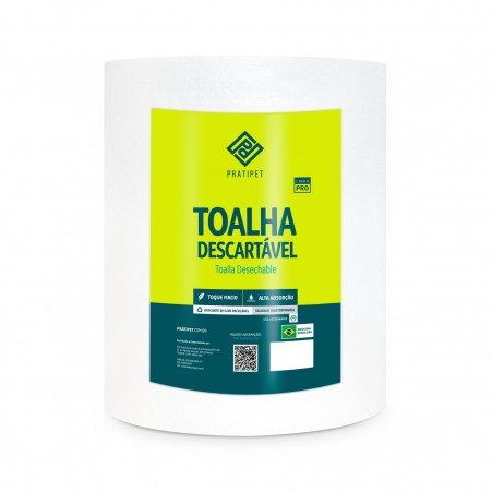 Toalha Descartável Pratipet – Rolo: 30x50cm com 300 toalhas